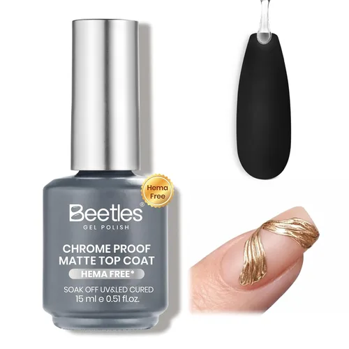 Vista 9 de Beetles Gel Polish No Wipe Glossy Gel Top Coat Long Lasting 1Pcs 15ml A-transparente-1