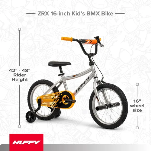Vista 7 de Huffy Kids 12/16 Inch Bikes, Multiple Color Options Available, Ideal for Ages 3+ Years Old, EZ Build Assembly, Removable Training Wheels, Chain