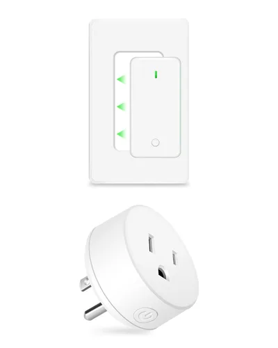 Vista 123 de Remote Switch Outlet,NineLeaf Remote Control Outlet Plug with Switch Wireless On/Off Light Switches Wall Mounted,15A/1500W LED,TUV List,No Wiring