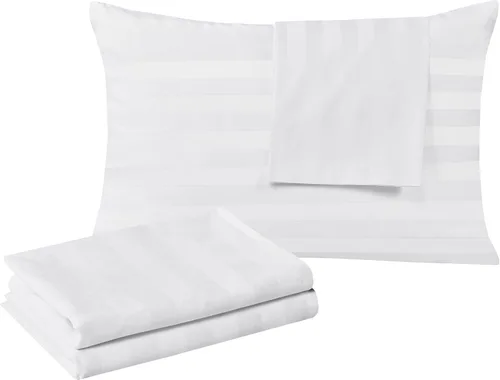Vista 12 de Juego de 2 protectores de almohada de algodón egipcio 100%, tejido satinado de 400 hilos, protectores de almohada estilo cremallera de fácil cuidado