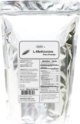 Vista 5 de L-metionina en polvo puro (500 gramos (1.1 lb))