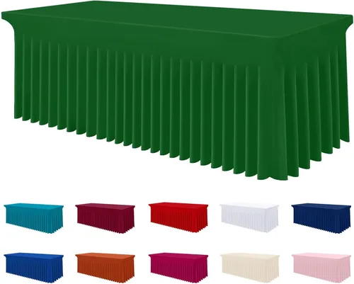 Vista 64 de Smiry Mantel de elastano, elástico ajustable para mesas rectangulares de 3 pies, impermeable, lavable, para exteriores, bodas, banquetes y fiestas