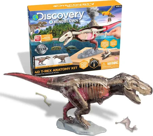 Discovery™ Kit de anatomía T-Rex 4D, figura de rompecabezas de dinosaurio jurásico, modelo interactivo de arqueología y paleontología, aprende