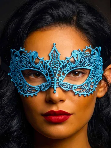 Vista 13 de HEREAD Máscara de encaje negra para disfraz de Halloween, máscara de ojos para mujer Negro