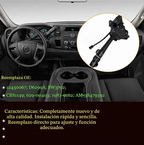 Vista 3 de 12450067 Interruptor de señal de giro multifunción para Chevy Silverado