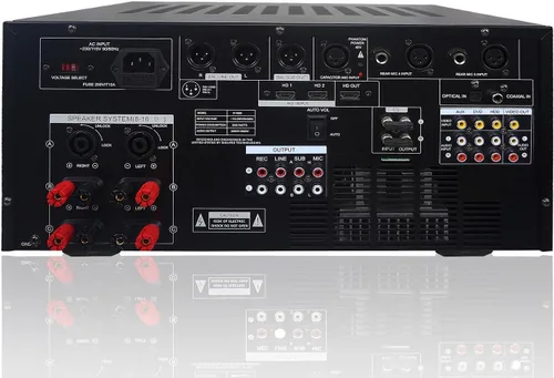 Vista 3 de IP-5900II Professional 6000W Amplificador de mezcla de karaoke/w Echo & Control de retardo, entradas ópticas/HDMI anti-retroalimentación NUEVO