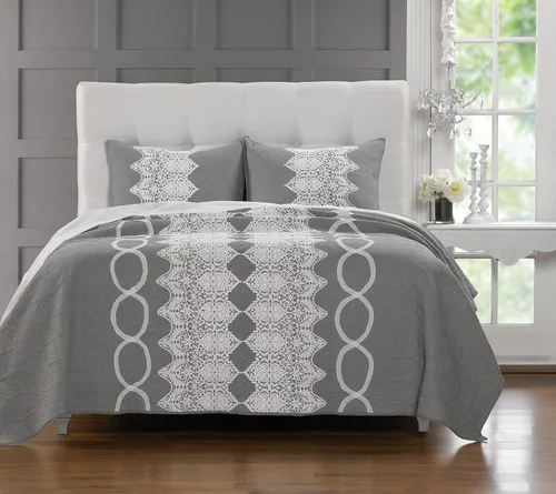 Vista 12 de Greenland Home - Colección de edredón 100% algodón, prelavado, reversible, 2 piezas, tamaño individual/XL, Bliss