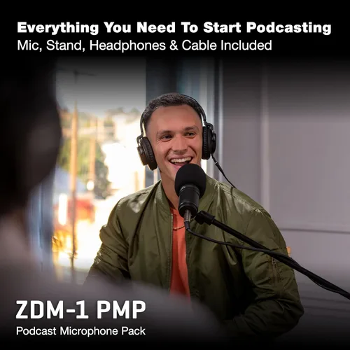 Vista 10 de Zoom ZDM-1 - Paquete de micrófono para podcasters con micrófono dinámico y auriculares