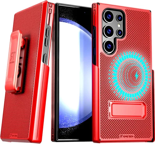 Vista 6 de Funda diseñada para Samsung Galaxy S24 con funda de clip para cinturón Negro