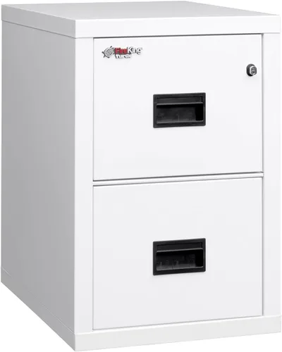 FireKing Turtle - Archivador vertical con 2 cajones y clasificación contra Blanco ártico