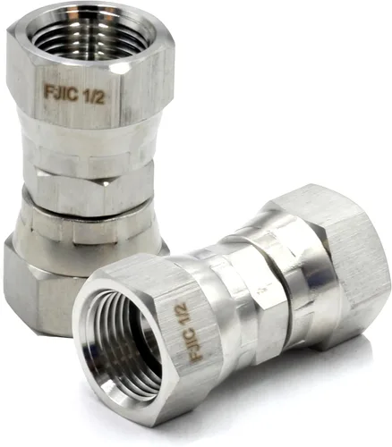 Vista 12 de HFS (R) 1" hembra JIC giratorio x 1" hembra JIC tuerca giratoria Unión de acero inoxidable 304