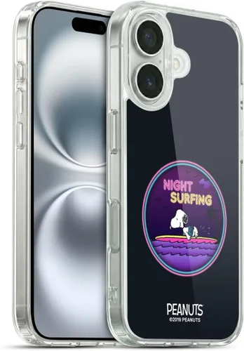 Vista 16 de Head Case Designs Funda de gel suave con licencia oficial de Peanuts Tropical Surf Snoopy Aloha Disco compatible con Apple iPhone 13 Mini Surf