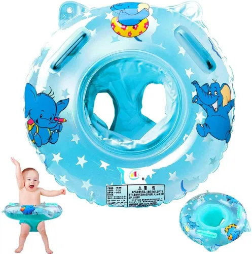 Walsai Flotador de natación para bebé, anillo de natación inflable con asiento flotante para niños de 6 meses a 6 años