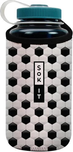 Vista 244 de Sok It BotlSok Funda para botella de agua con cubierta de neopreno aislante (Floral abstracto, se ajusta a CamelBak o Nalgene de 12 onzas)