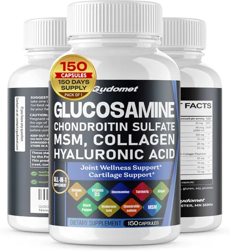 Suplemento de glucosamina, glucosamina con condroitina, MSM, colágeno, ácido hialurónico, vitamina D3, bienestar articular y soporte para