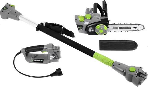 Vista 10 de Earthwise CVPH43018 - Cortasetos de Poste Convertible 2 en 1 de 4.5 amperios con cable, color verde