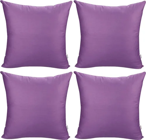 Vista 49 de Thmyo - Paquete de 4 fundas de almohada decorativas de 100 % algodón para lumbar, cómodas, sólidas, para Navidad/Halloween, fundas de cojín Blanco