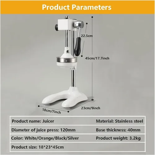 Vista 8 de Cast Iron Citrus Juicer, Countertop Squeezer For Fresh Orange Juice Includes 2 Moulds And 2 Small Juicers Cast Iron Citrus Juicer