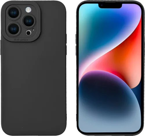 Vista 22 de LOOKSEVEN Funda de silicona suave para iPhone 13, negra (6.1 pulgadas)