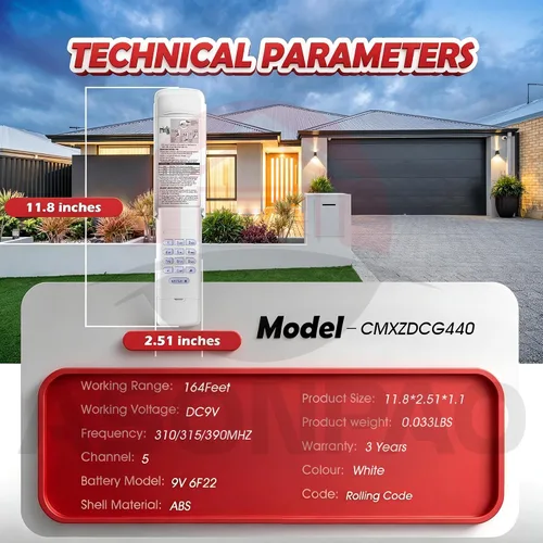Vista 8 de CMXZDCG440 Universal Sears Craftsman - Abridor de puerta de garaje