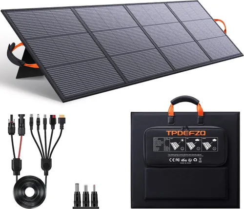 Vista 13 de Panel solar de 100 W, paneles solares portátiles tipo N 16BB para central eléctrica, panel solar plegable, QC3.0 USB-A y tipo C, 25% de alta