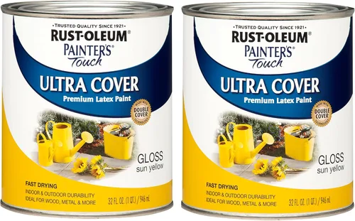 Vista 30 de Rust-Oleum Painter's Touch - Pintura de látex con brocha, color negro plano Negro (Flat Black)