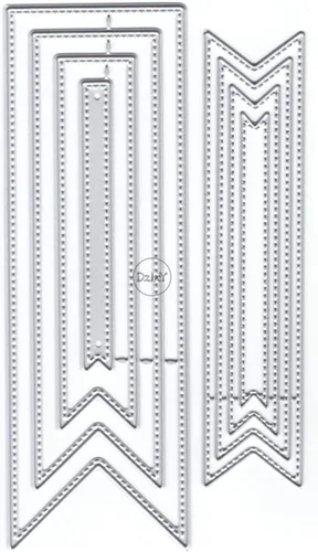 DzIxY Troqueles de corte de metal de etiqueta cuadrada superpuesta para kit de fabricación de tarjetas, troquelados, troquelados, plantillas de 10