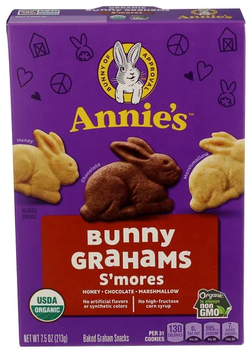 Vista 28 de Annie's Organic Chocolate Bunny Graham Snacks, 7.5 onzas