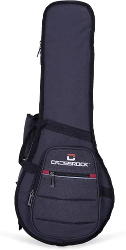 Crossrock Correa acolchada de 0.394 in en bolsa de ukelele soprano negro (CRSG106SUBK)