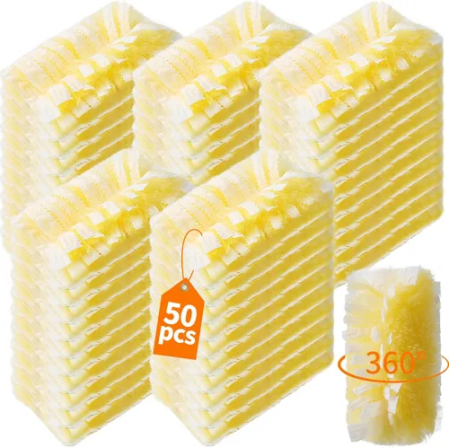 50 unidades de recambios para plumero de 360° resistentes compatibles con Swiffer, tamaño grande - recambios desechables electrostáticos extra
