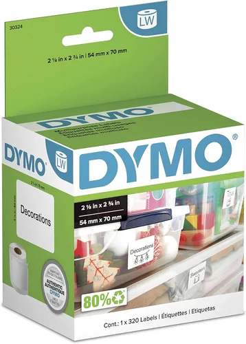 Vista 24 de DYMO Authentic LW Extra-Small Multi-Purpose Labels DYMO Labels for LabelWriter Printers White 1/2" x 1" 1 Roll of 1000