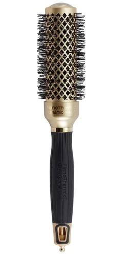 Olivia Garden NanoThermic - Cepillo térmico redondo de cerámica + iones para el cabello, no eléctrico, cepillo profesional para cabello normal a