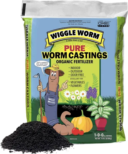 Abono orgánico Unco Industries Wiggle para mejorar suelos, 15 libras | Mineral-Dense Formula Improves Soil Fertility, Aeration & Healthy Root Growth