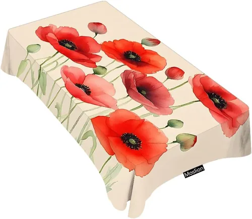 Vista 4 de Moslion Mantel rectangular de 52 x 70 pulgadas para cocina, comedor