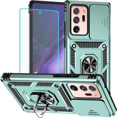 Vista 9 de Funda para Galaxy Note 20 Ultra con protector de pantalla: [grado militar de 20 pies probada en caídas] anillo a prueba de golpes - Samsung Galaxy