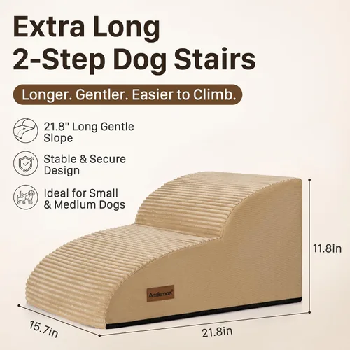 Vista 3 de Aodisman Rampa para perros pequeños y medianos, escaleras para mascotas